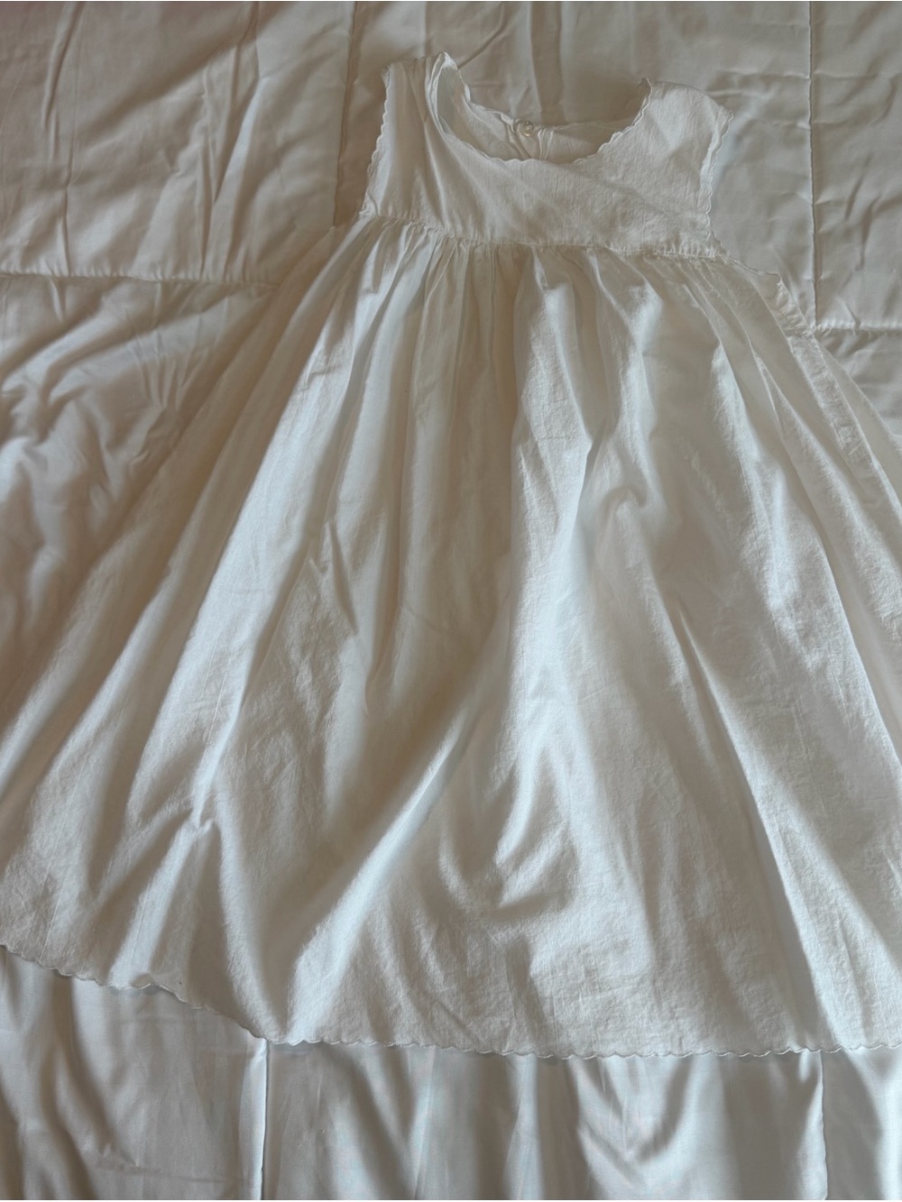 White Cotton Full "slip" meant to be worn under white dresses